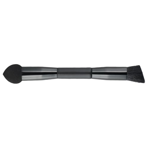 Pincel de Doble Punta para Polvo Capilar, Cepillo Corrector de Raíces, Esponja Retoca Raices, Cubre y Retoca las Raíces, Apto Tanto para Hombres Como para Mujeres, Negro