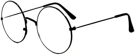 Óculos Redondo Armação Trend Hp Unissex Com Lente Sem Grau (All Black)
