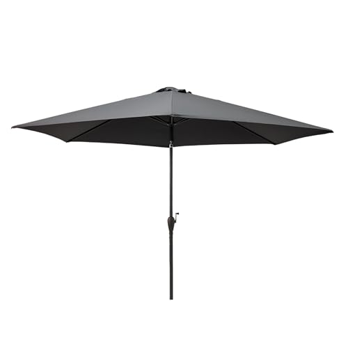 Doppler City Balkonschirm 300cm in Anthrazit I runder Sonnenschirm mit Kurbel & 3-fach verstellbarer Sonnenschirm für Balkon & Terrasse I Schirm mit Kurbel