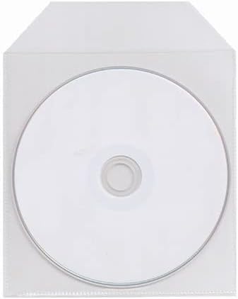 Gtek Canada 100 Pieces Clear Transparent CPP Plastic CD DVD Sleeves Envelope Holder Cover Premium Quality (Pack of 100)