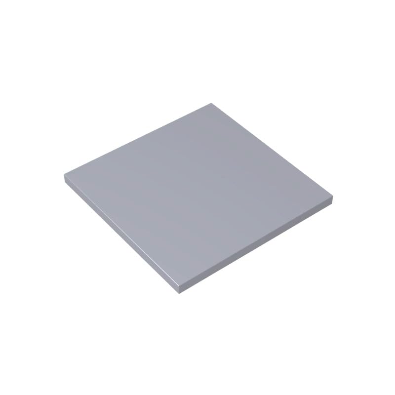 10202 Foundation Plate Tile 6x6 with Bottom Tubes, Flat Silver, 10 PCS