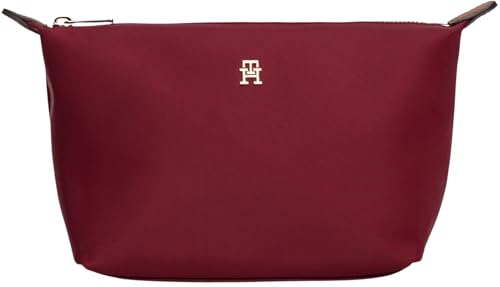 Tommy Hilfiger TH Icon Washbag Nylon Aw0aw17727, Borsa da Bagno Donna, Purple (Deep Rouge), One Size