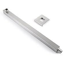 VANFOXLE 16-Inch Shower Head Extension Extender Wall Mount Rainfall Shower Arm Brushed Nickel