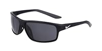 Nike RABID 22 DV2371 010 Matte Black/Dark Grey Sunglasses Unisex Iniettato, Rectangle, 62