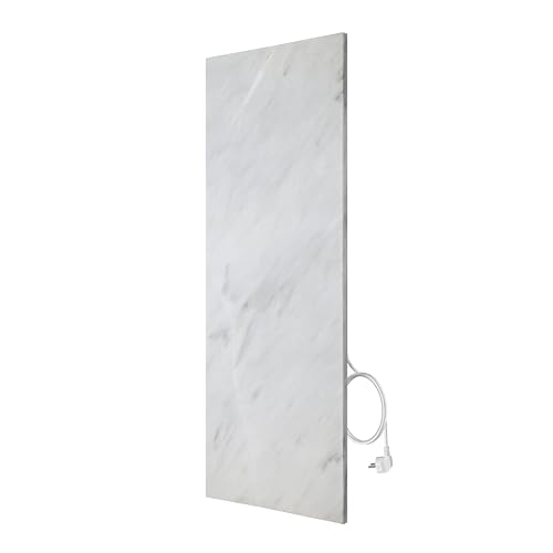 Marwona Chauffage infrarouge en pierre naturelle avec WiFi smart thermostat I 800 W I Bianco A-800 I Chauffage mural en pierre naturelle à économie...