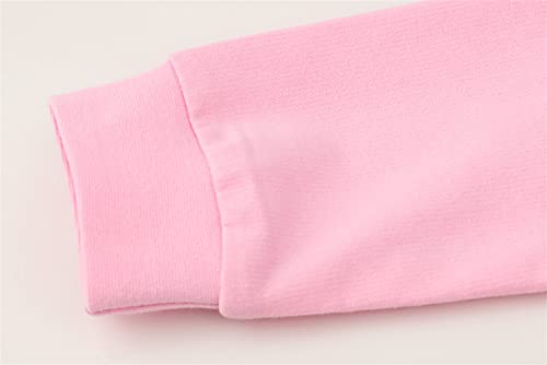 Hileelang Toddler Girl Sweatshirts Crewneck Long Sleeve Pink Unicorn Pullover Cotton Casual Fleece Palywear Top Outfit Sweat Shirts 3T #TOP5