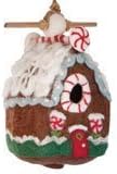 DZI Handmade Designs Gingerbread Chalet Felt Birdhouse by DZI Handmade Designs