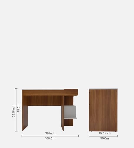 Image of COUCH CULTURE Domino Study Table | Multi-Purpose Study Table | Computer Table for Students | Desk for Work from Home | 1 Year Warranty - Leon Teak
