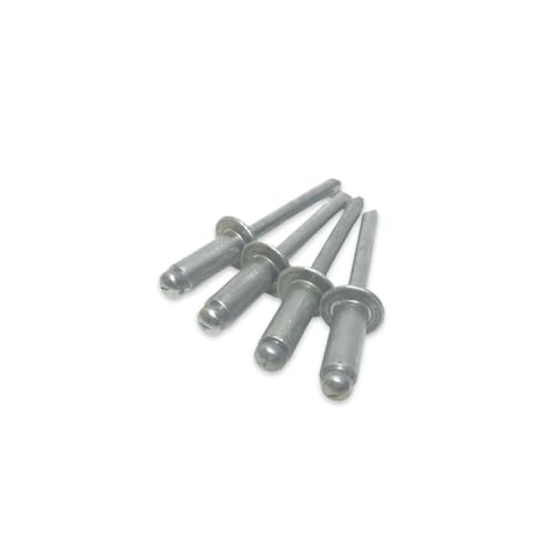 (Qty 100) 1/8" Dia. X 1/4" Grip Range Pop Rivets Aluminium 4-4 aba44 Heavy Duty Fasteners Hardware Set Industrial Fastening Assortment Construction
