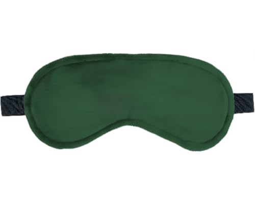 Image of Microfiber Travel Pillow with Eye Mask - Soft Neck Support Pillow for Airplane, Car, Train & Office - Compact & Lightweight Travel Essentials Set for Men & Women,Green
