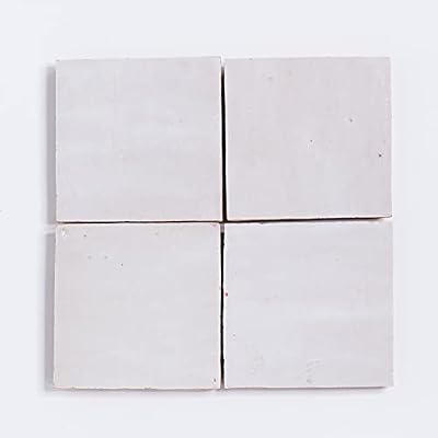 Moroccan Mosaic & Tile House Handmade 4x4-in. Solid Color White (MSC01-02)