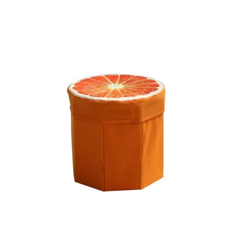 Tabouret pliant robuste a haute capacite de charge avec coffre orange - 2