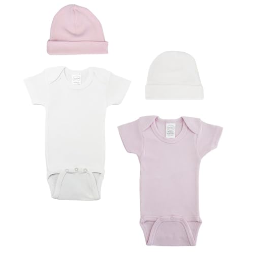 Bambini NCF-0405M Baby Girl Layette Sets White & Pink - Medium - 5 Piece