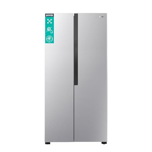 Gorenje NRS8182KX Frigorifero Side by Side, Capacità 550 litri, Total No Frost, Convert Active Zone, Motore Inverter, Controllo Elettronico Touch, Cassetto Fresh Crisper, Classe E, Inox