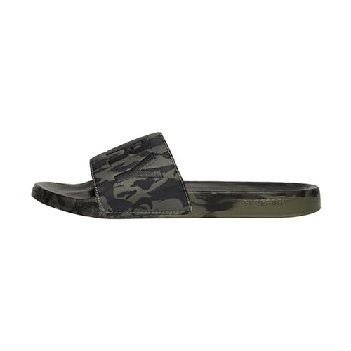 Superdry Vegan Camo Pool Slides (Nathan Camo, UK Footwear Size System, Adult, Men, Alpha, Medium, Small)