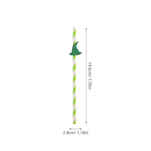 GALPADA Pitillos de Papel Halloween Sombrero Bruja 100 pcs miniatura 2