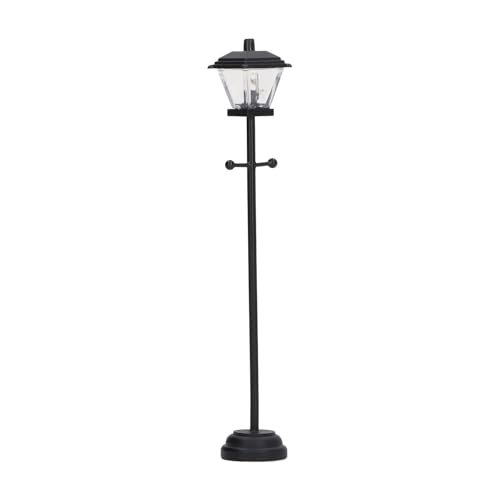 Modelo de luz de calle negra miniatura para maquetas de jardín urbano