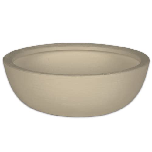 Bacia Suculenta Vaso Flor Planta Jardim Polietileno CD11 Cor:Bege