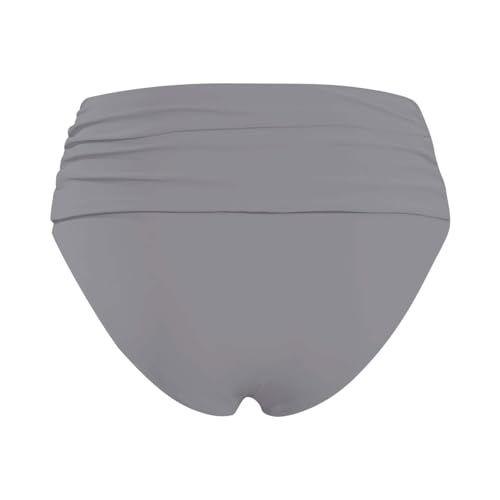 Women's Summer Solid Color Waist Length Pleated Beach Double Layered Triangle Swim Trunks Swim Trunks Men Short4