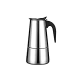 La cafetera de espresso está fabricada en acero inoxidable 430 apto para alimentos y tiene una fuerte resistencia a la corrosión y al óxido.