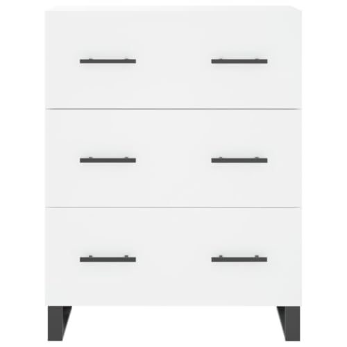 Aparador blanco de madera duradero con cajones de almacenamiento 6