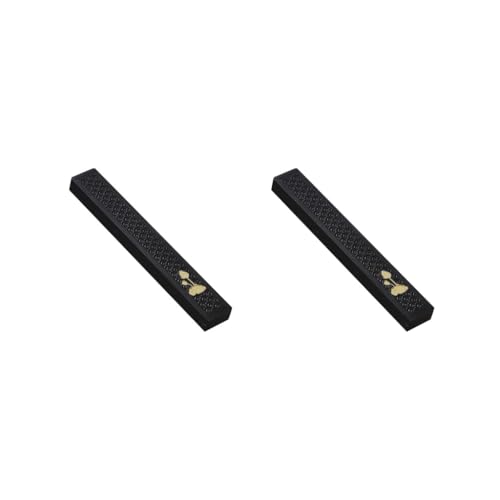 Juego de 2 soportes de incienso de metal tradicional para casa de club, oficina, resistente, color negro, 23,3 x 3,3 x 1,8 cm