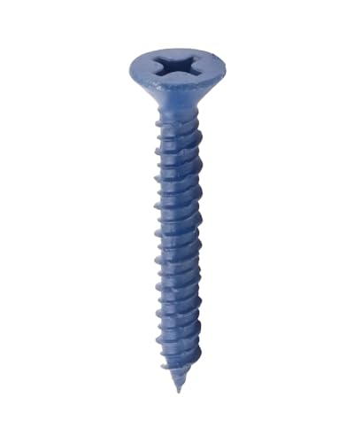 Vis à béton bleues IMScrews 6,35x45mm fixations d'ancrage maçonnerie pour brique et ciment x50