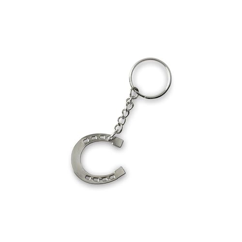 DonJordi Schlüsselanhänger Hufeisen - Der Glücksbringer für alle Reiter & Pferdefreunde (silber)