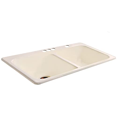 Miseno Mci25-4Tm-20 Miseno Mci25-4Tm 33" Double Basin Drop In Cast Iron Kitchen Sink #TOP5