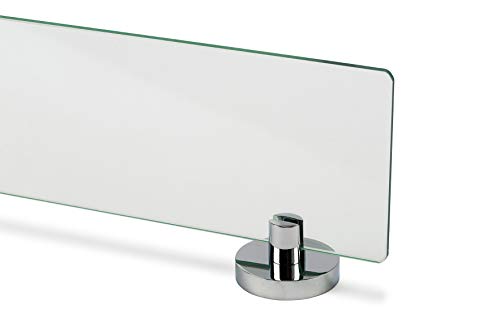 Croydex Flexi-Fix Britannia Durable Brass and Stainless Steel Construction Glass Shelf, Silver - Image 4