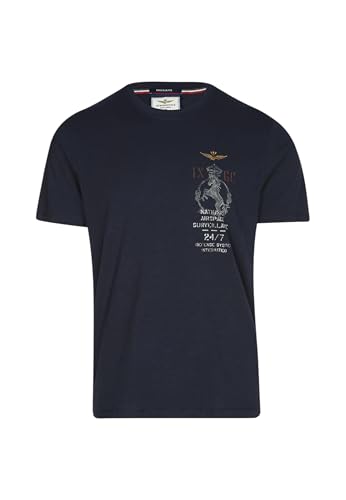 T-shirt Aeronautica Militare homme en coton pour un look casual chic en terrasse