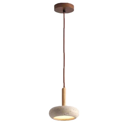 Lámpara de travertino redonda para comedor minimalista y salones de diseño