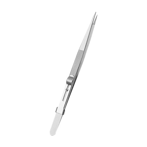 ERINGOGO Sturdy Stainless Steel Tweezers Jewelry Making Use Precision Tweezers Fine Point Coin Tweezers Anti-static