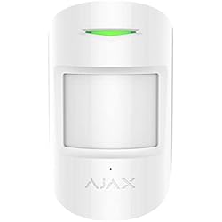 Sensores Ajax Ajax - Detector de Movimiento inalámbrico Compatible con Animales MotionProtect Plus, Color Blanco