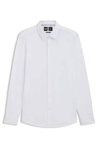 BOSS Hommes P-HANK-s-kent-C1-222 Chemise Slim en Coton Stretch mélangé performant