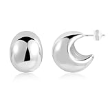 ALEXCRAFT Silver Earrings for Women Stainless Steel Silver Drop Earrings for Women Teardrop Earrings Dupes Jewellery