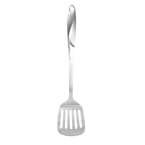 IMEEA Schlitzwender Edelstahl Pfannenwender Küchenspatel SpatulaKüchen Zubehör Kochutensil Spülmaschinenfest 38 cm