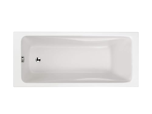 Jacob Delafon - Baignoire Rectangulaire QUALIS, Vidage et Pieds - 180 x 80 cm - Avec accoudoirs - Matériaux recyclés - Réparable - Surface Antibactérienne - Fabrication Française - Blanc - E6D431-00