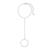 Faire de la Mode Silver Bracelet Ring Hand Chain for 4-8 Ring Sizes – Hypoallergenic Rhodium-Plated Hand Chain Bracelet for Women – 6' to 8' Adjustable Length