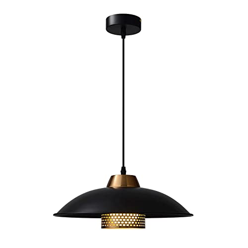 Lustre suspension cage vintage noir pour décoration bar et cuisine
