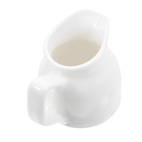 FUNOMOCYA Ceramic Milk Frothing Pitcher with Handle Pitcher for Coffee Sauces and Condiments for Restaurants and Hotels Design