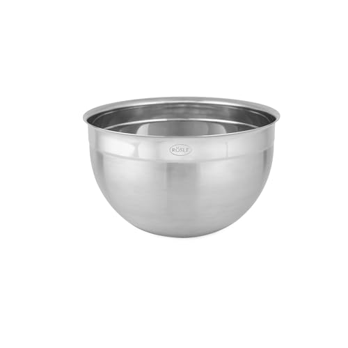 RÖSLE Schüssel hoch Hochwertige formschöne Edelstahlschüssel zur Zubereitung und Aufbewahrung von Speisen Edelstahl 18/10 Spülmaschinengeeignet 16 cm Silber Silberfarben