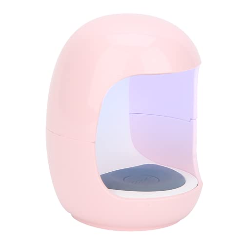 Brrnoo Pequeña Lámpara de Uñas Portátil USB, Mini Lámpara LED de Uñas, Luz LED UV de Manicura para Curado Flash de Arte de Uñas de Gel, Lámpara de Uñas USB para un Solo Dedo, Dispositivo de(Rosa)