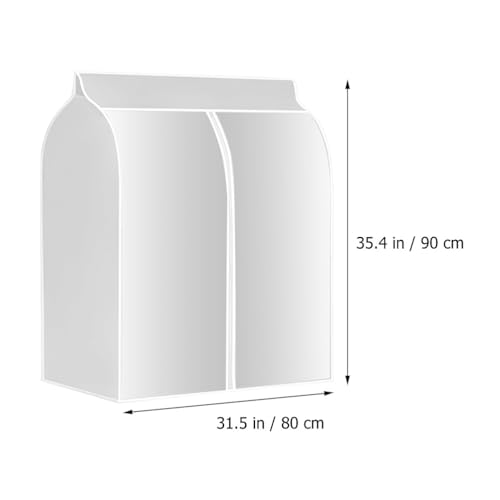Housse de vêtements transparente en PEVA blanc Amosfun