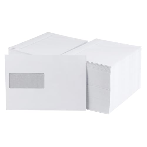 500 Briefumschläge - C5 Kuvert mit Fenster - 162x229 mm - weiße...