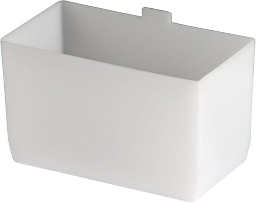 Akro-Mils 30102 Plastic Bin Cup Storage for Sorting Small Parts In Shelf Bins, (2-3/4-Inch x 5-Inch x 3-Inch), White, Case of 24
