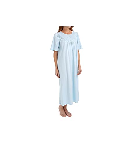 Image of Calida Women's Soft Cotton Nightgown - Classic Short-Sleeved Summer Nightdress, 100% Soft Cotton, 47 in