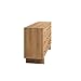 Prepac Finnley 6-Drawer Dresser in Natural Oak, Dresser for Bedroom, Extra-Wide Chest of Drawers with Storage, Modern Clothing Organizer for Home, Bedroom, Living Room, 16