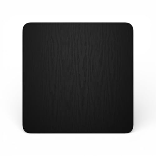36" x 36" Square Thermo-Formed MDF Table Top with Black Wood Finish, Commercial Table Top for Restaurant, Café & Dining Use