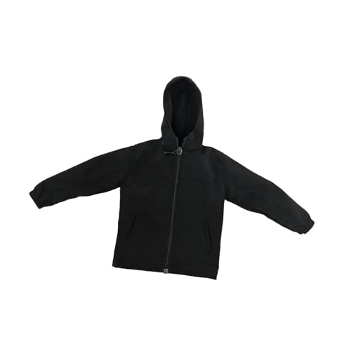 FewNvWa Abrigo Miniatura para Figura de Acción Tipo Chaqueta Larga con Capucha Material de Tela Adecuado para Colección Y Decoración de Figuras de 12 Pulgadas, Negro